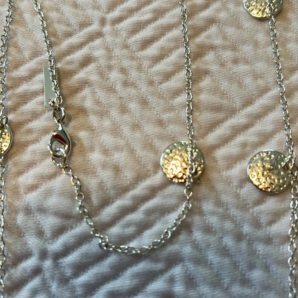 Daisy Fuentes Silver Disc Long Necklace - Picture 2 of 2